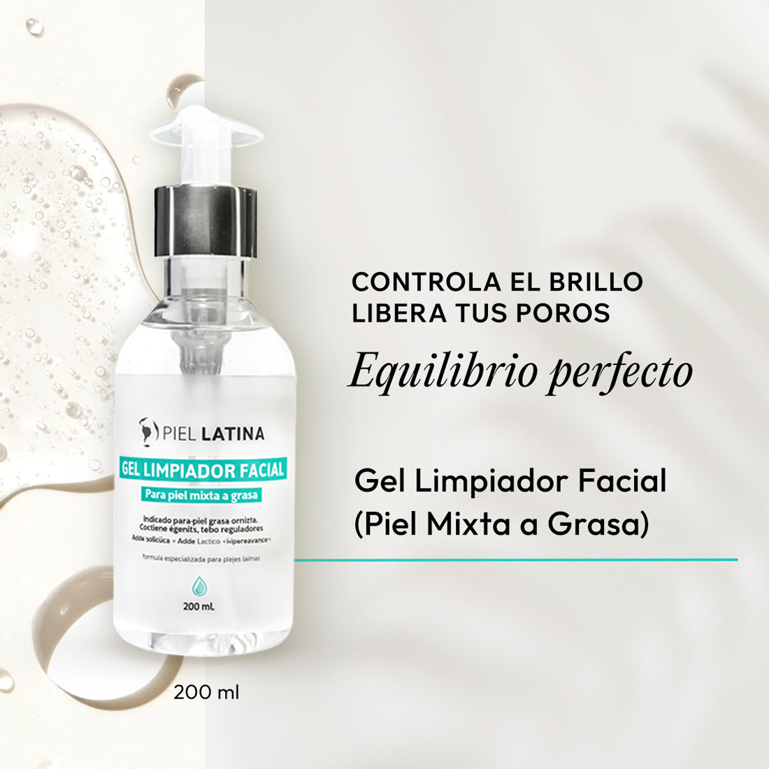 GEL LIMPIADOR FACIAL PIEL MIXTA A GRASA