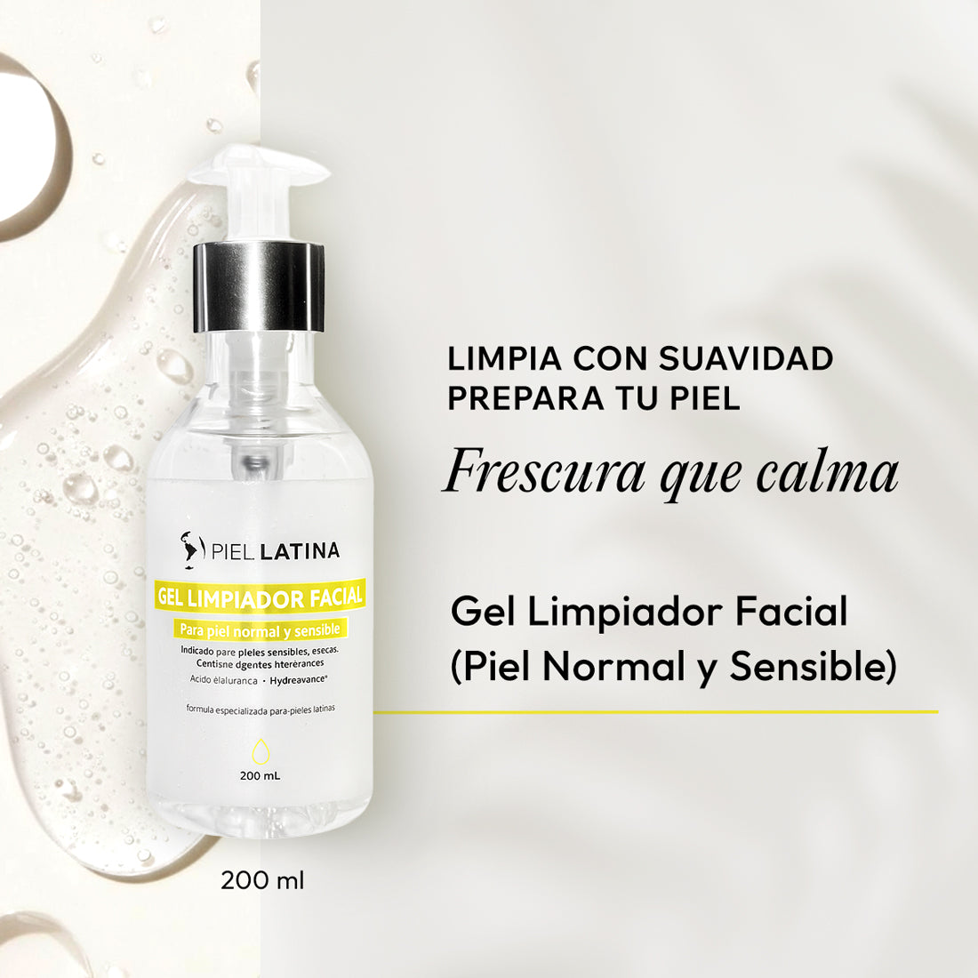 GEL LIMPIADOR FACIAL PIEL NORMAL Y SENSIBLE